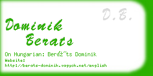 dominik berats business card